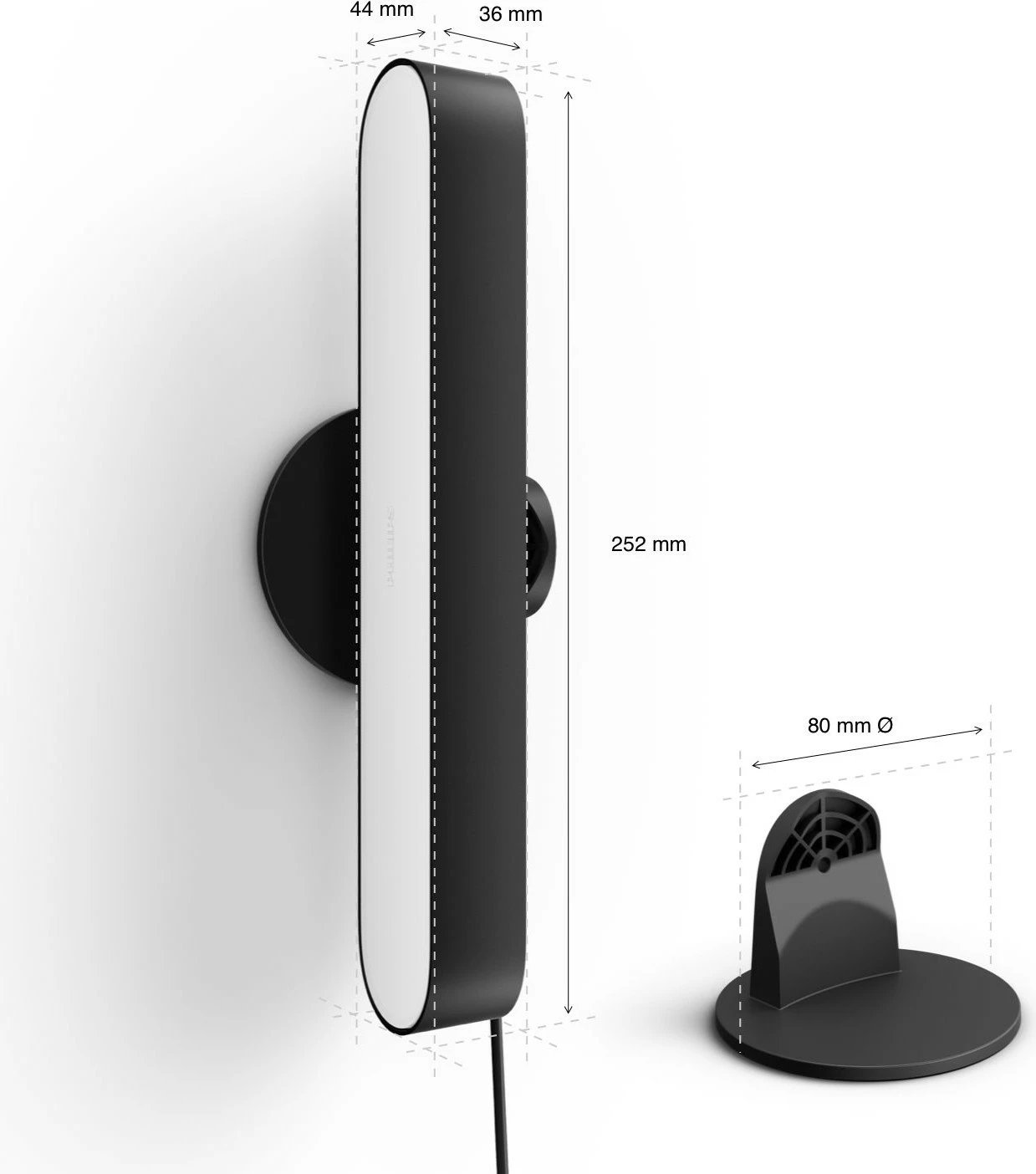 Llambë tavoline smart Philips Hue Play, LED, ZigBee, e zezë
