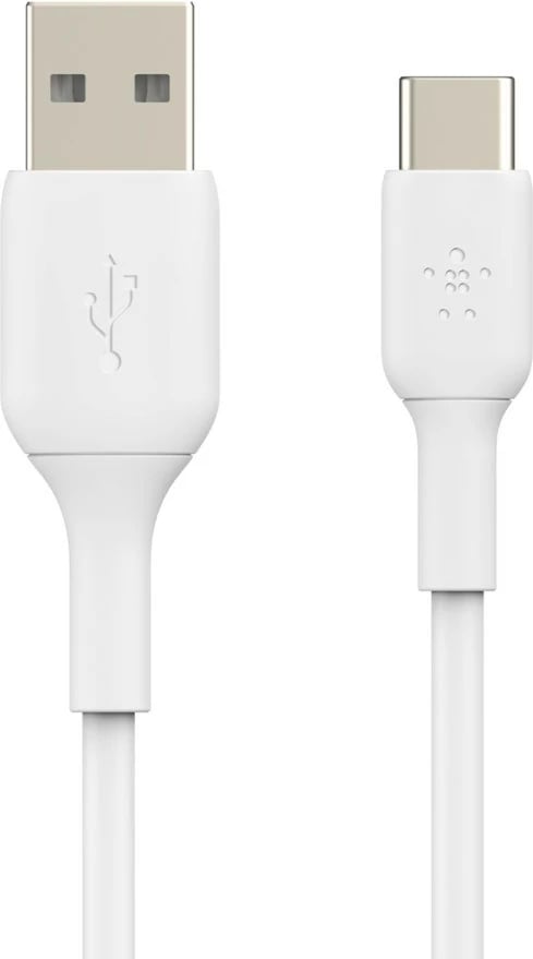 Kabëll USB Belkin CAB001BT0MWH, 0.15 m, USB A në USB C, Bardhë