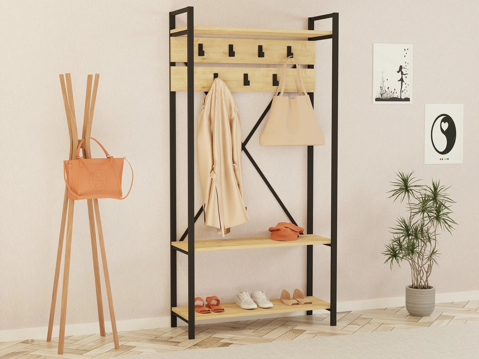 Stendë për korridor Hanah Home, Alfa - ngjyrë safir