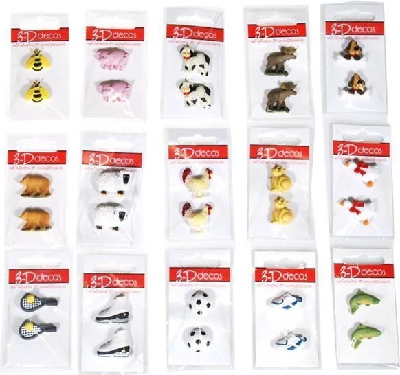 Stickerë 3D NEXT "Animals-Sports" 15 dizajne, 20x26mm, paketim me 2 copë