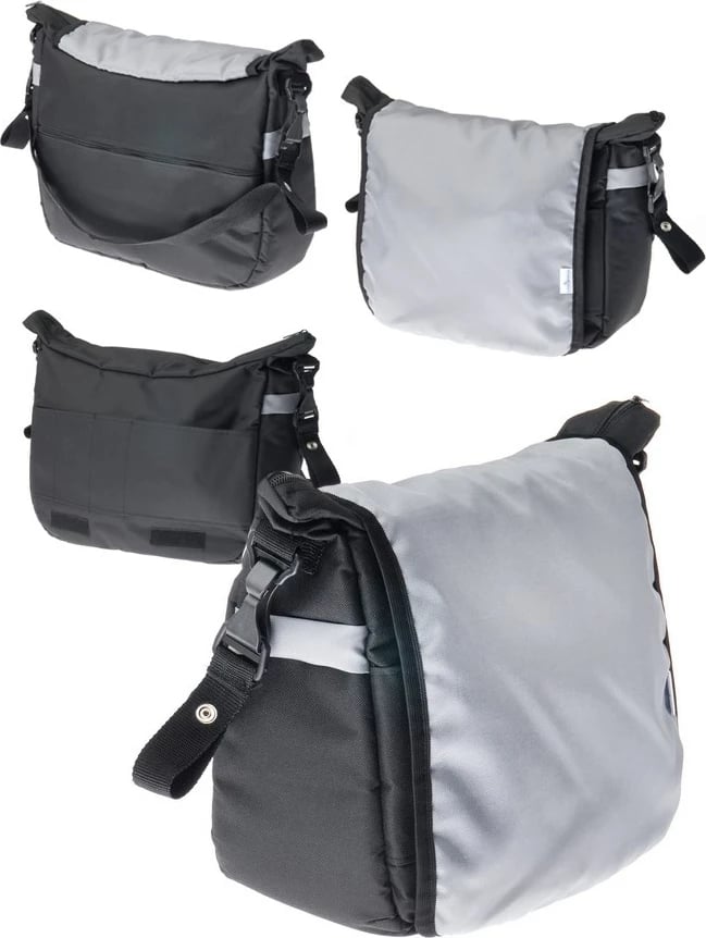 çantë karroce CARETERO, 30x40x20 cm, shumë ndarje, xhep me zinxhir, rripa varëse dhe shpatulle, rrip 100 cm, blu marinë