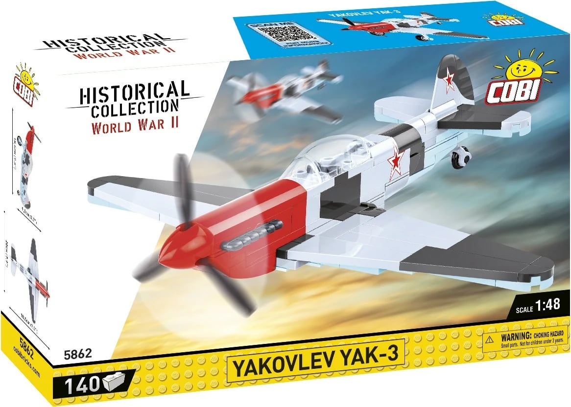 Set blloqe Cobi Klocki Yakovlev Yak-3, Historical Collection, 140 pjesë