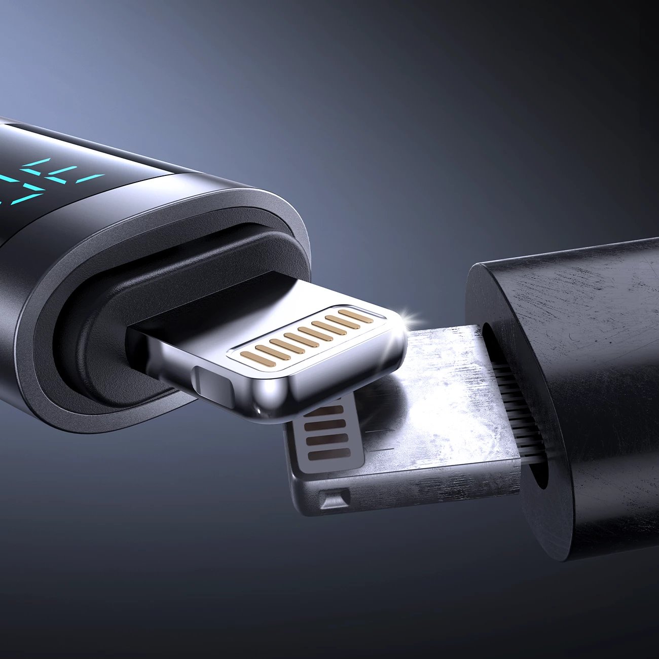 Kabllo Joyroom S-A16 Pro Prism Series USB-C në Lightning me ekran, 1.2m, 30W, e zezë