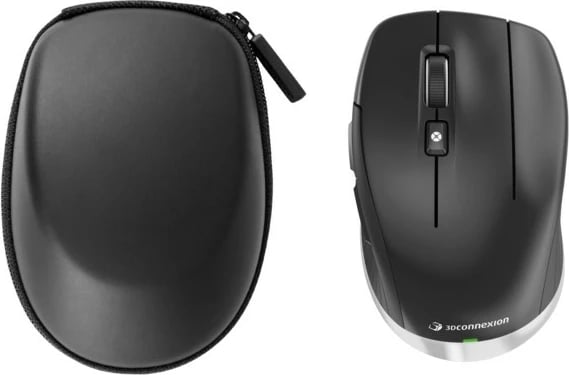 Maus 3Dconnexion CadMouse Compact Wireless, USB-C, Djathtas, E zezë