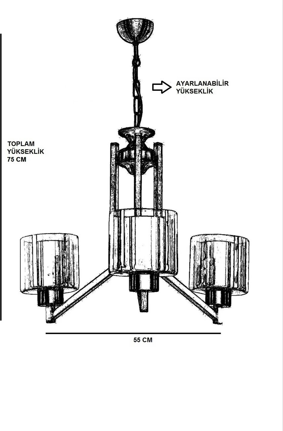 Llambë tavani Opviq, model 8502-3, ngjyrë e zezë dhe bakri