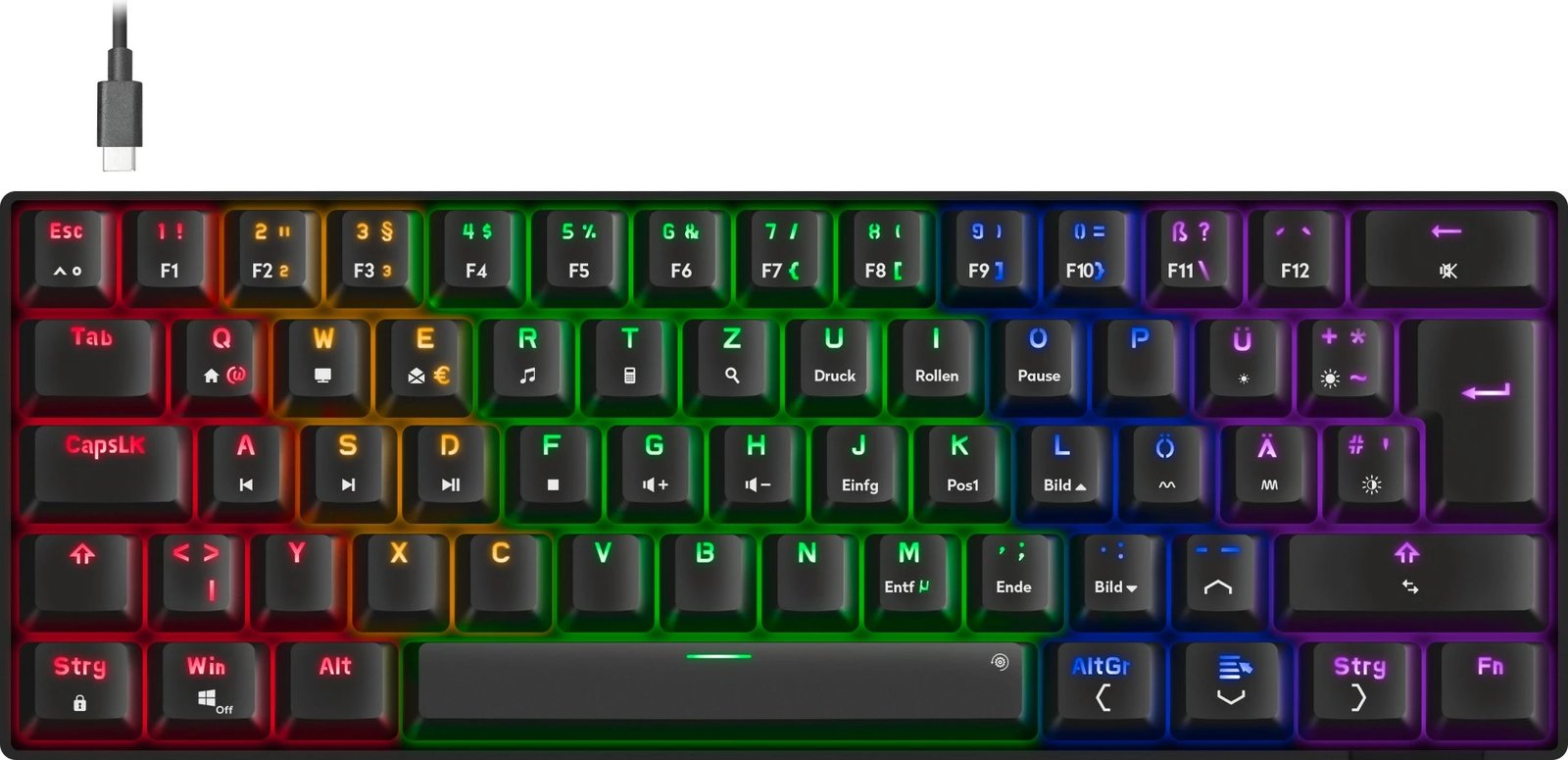 Tastierë gaming Speedlink ATMOS RGB, mekanike, me drita RGB