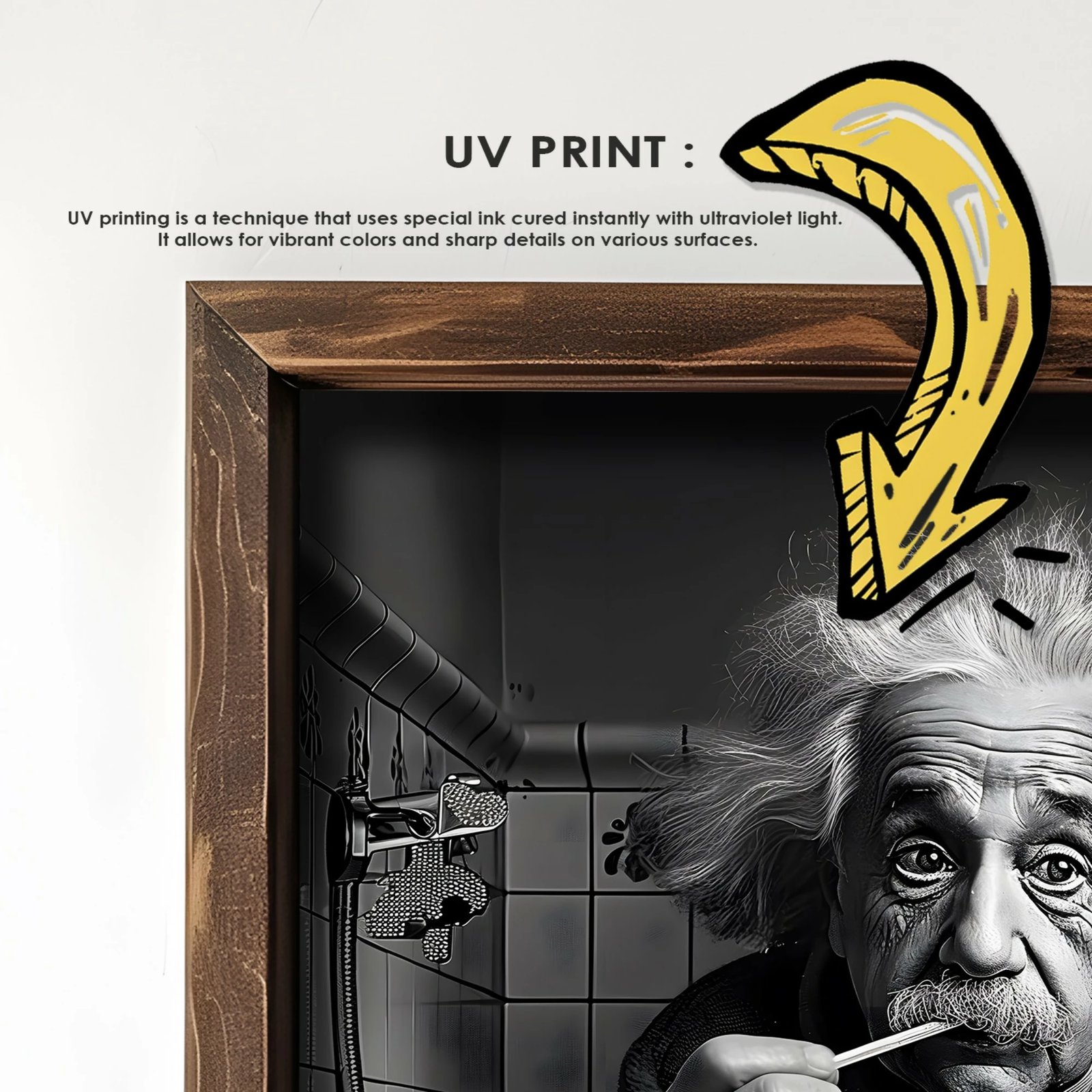 Pikturë dekorative me kornizë MDF, shumëngjyrëshe, Wallity, GE178-L