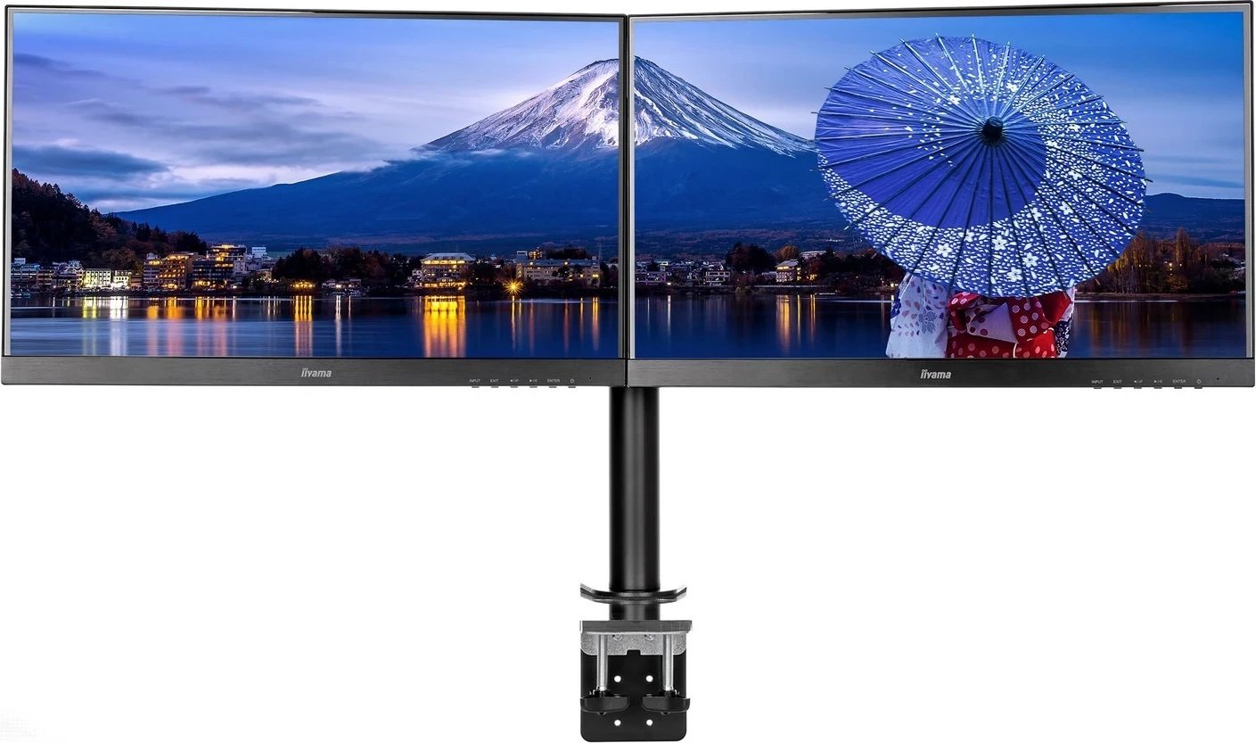 Mbajtës monitori iiyama DS1002C-B1, dual, i zi