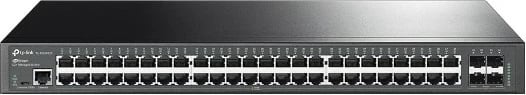 Switch i menaxhuar TP-LINK SG3452X, 48 porta Gigabit, 4 slote SFP+ 10GE, për rack, i zi