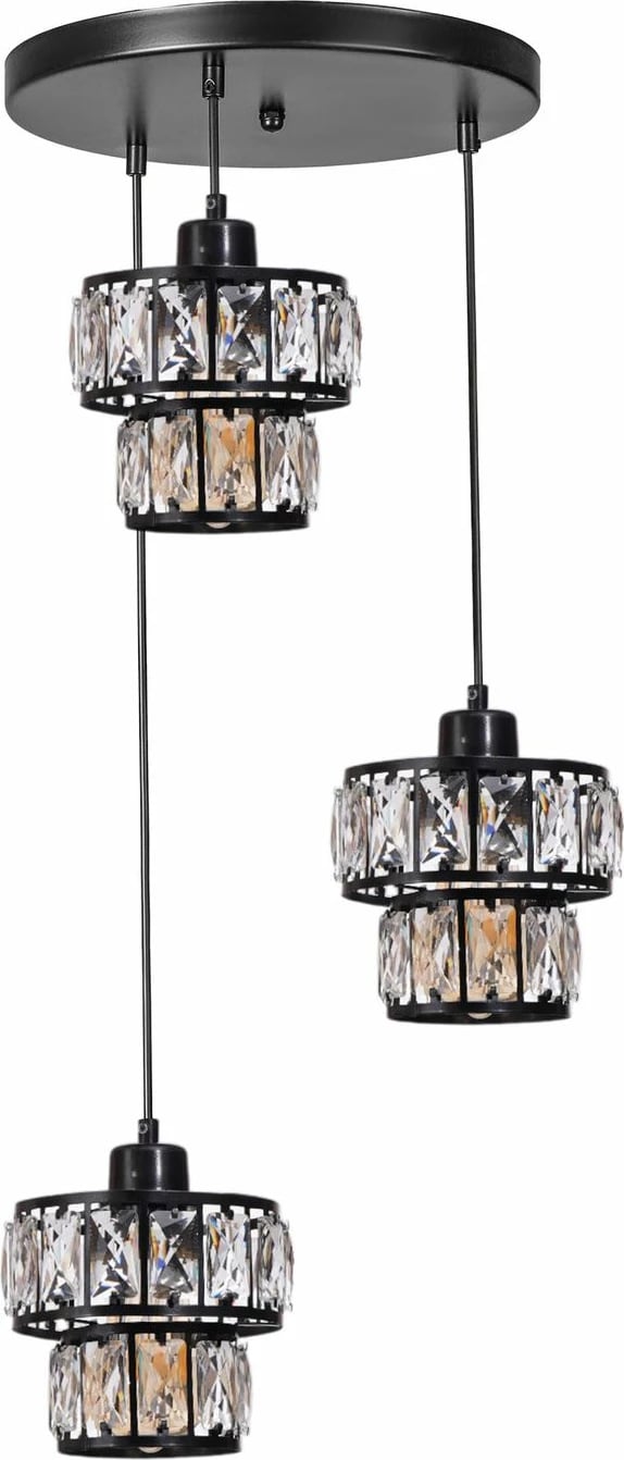 Llambë tavani Opviq, 9038-3, metal i zi, gotë, lartësi e rregullueshme