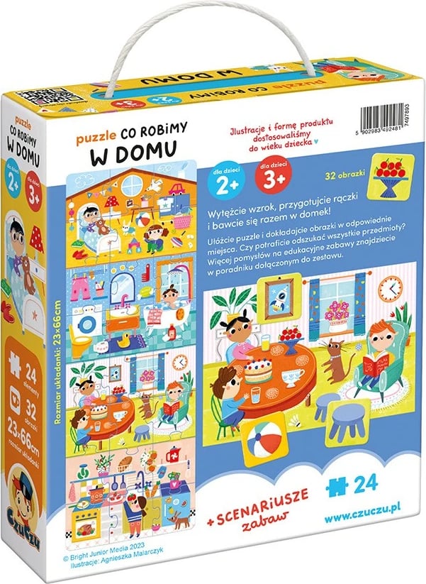 Puzzle edukativ CzuCzu 2481, 24 pjesë, për fëmijë, shumëngjyrësh