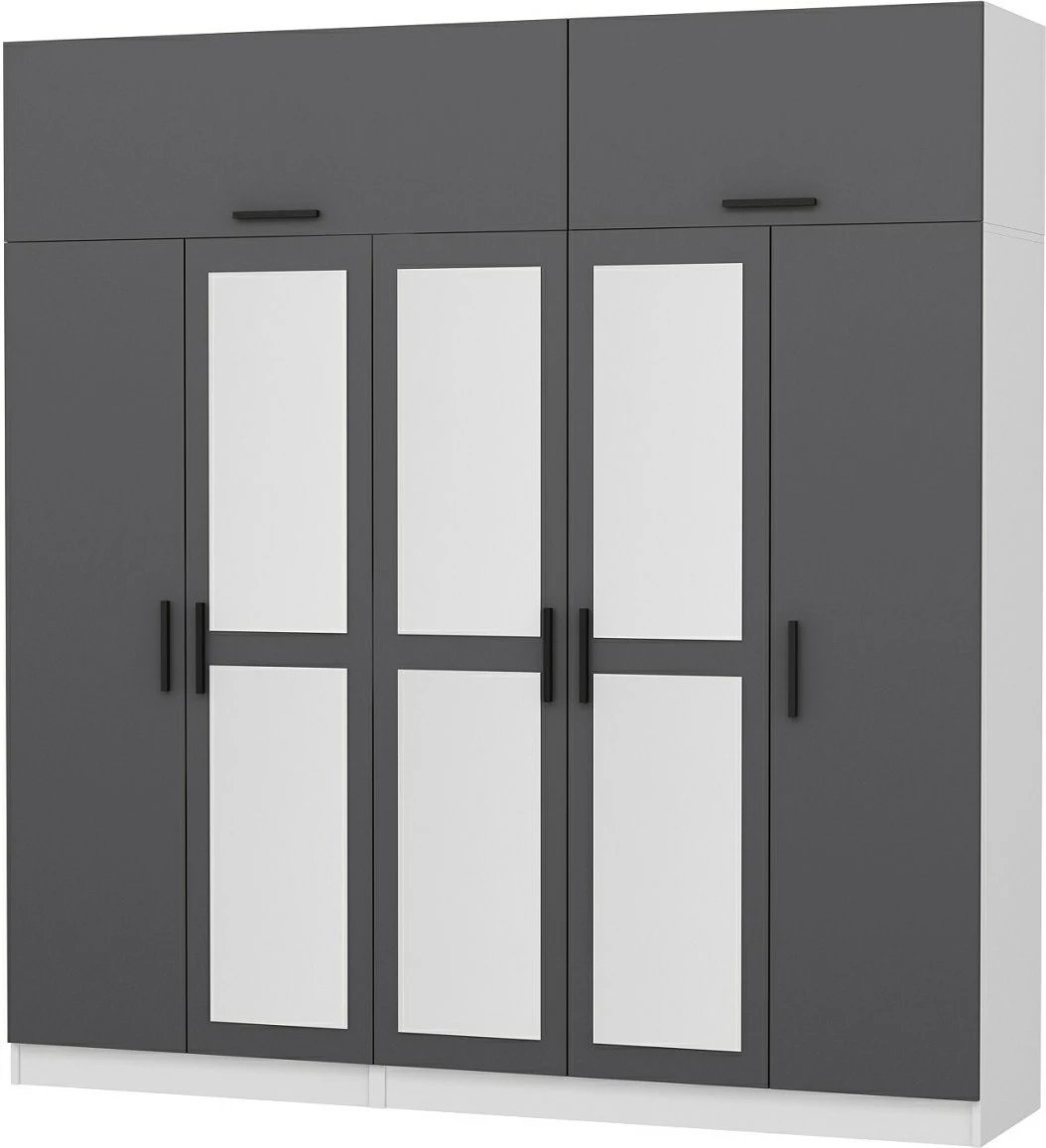 Dollap garderobe Skye Decor, ngjyrë antracit, Kale - 5158