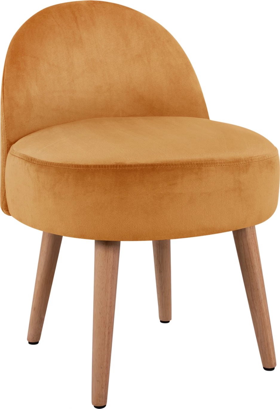 Karrige për bar me kadife, ngjyrë ari, Yasmine, FH8395.09, 47x43x63.5 cm