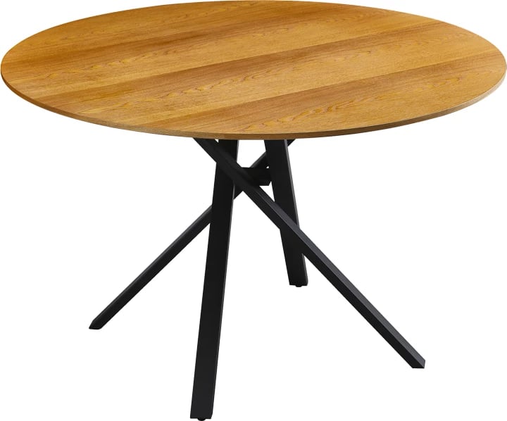 Tavolinë Cerco sonoma mdf dhe këmbë metali të zezë Φ120x75cm