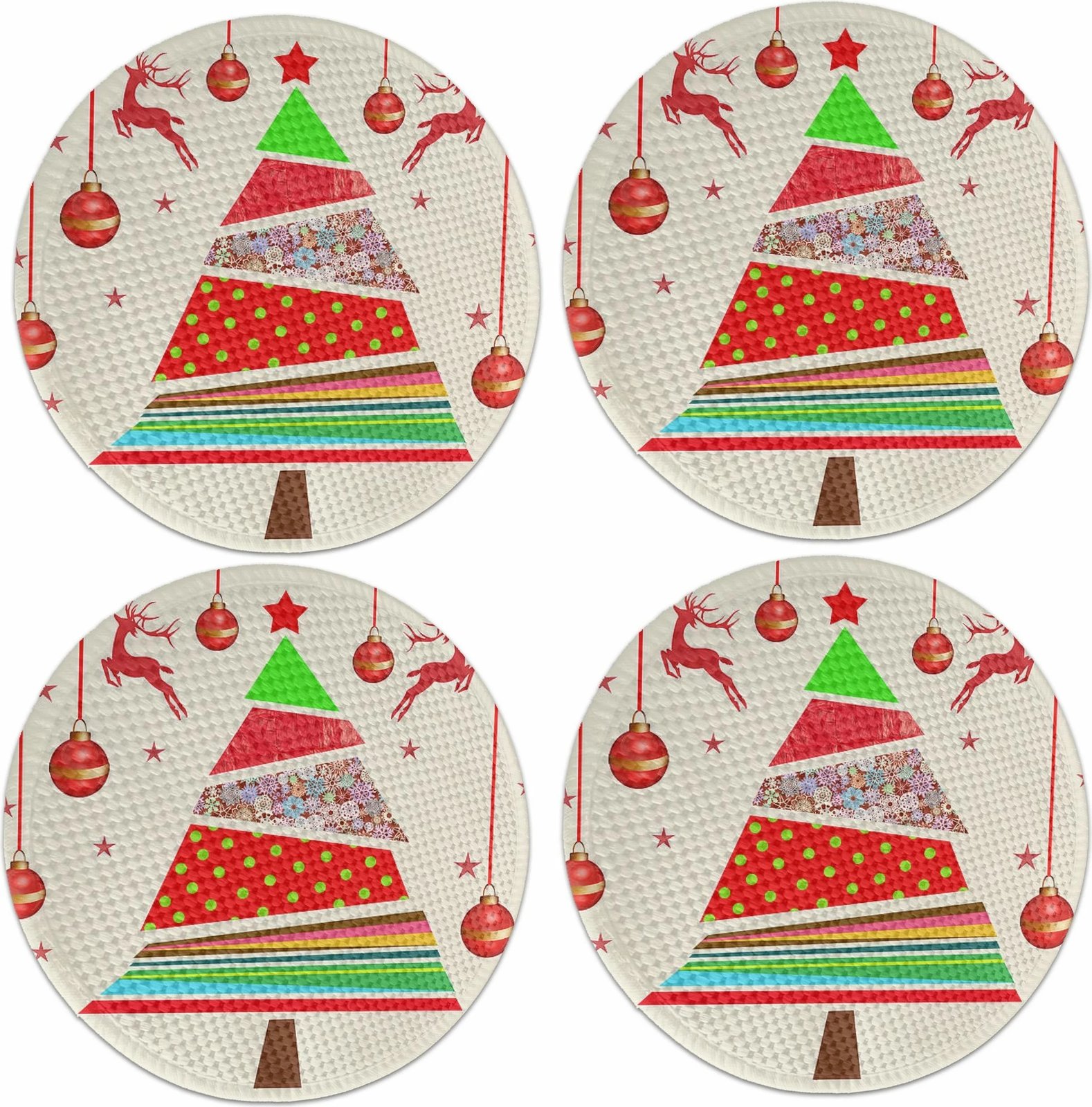 Set nënshtrues tavoline Hermia Concept, shumëngjyrësh, 4 copë, 37cm