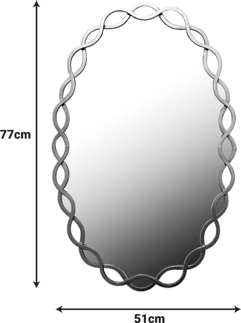Pasqyrë Untento, dru, ngjyrë ari, 51x3x77cm