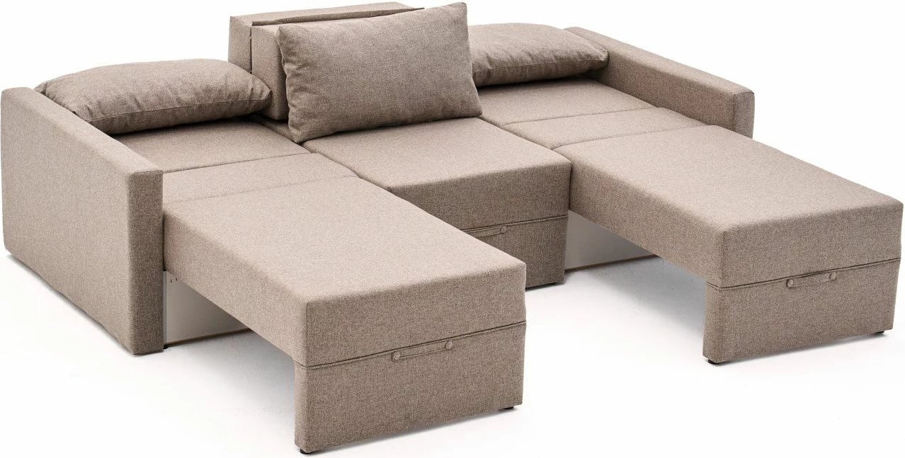 Divan-krevat treshe, Atelier del Sofa, Saros, ngjyrë kafe