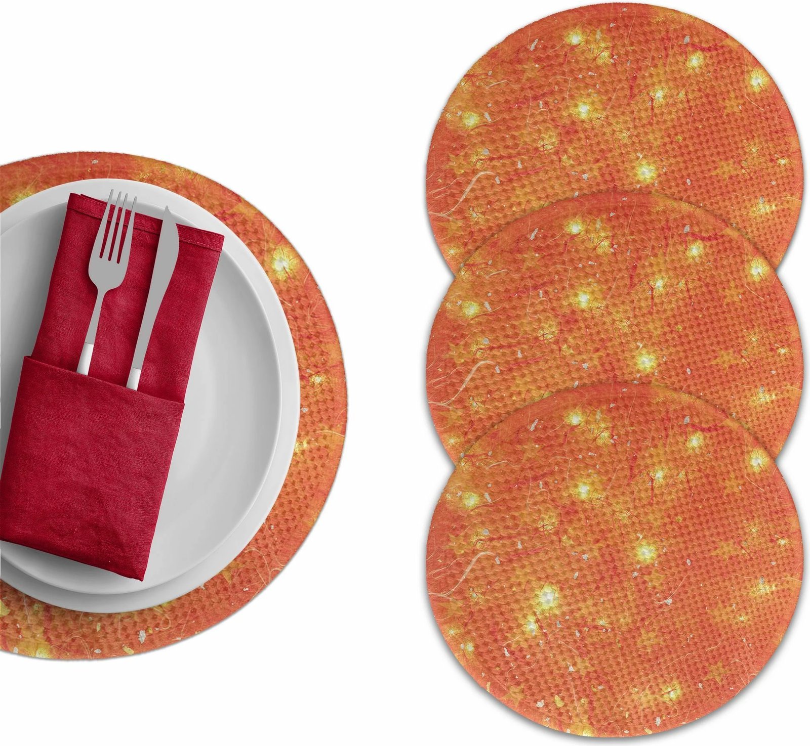 Set nënshkallash tavoline Hermia Concept, shumëngjyrëshe, 37cm (4 copë)