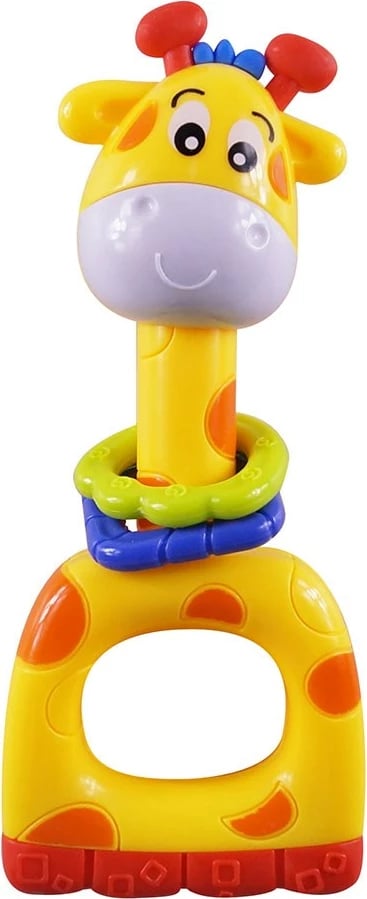 gringëllues bebe, Baby Mix, Giraffe, plastikë, nga lindja, e verdhë