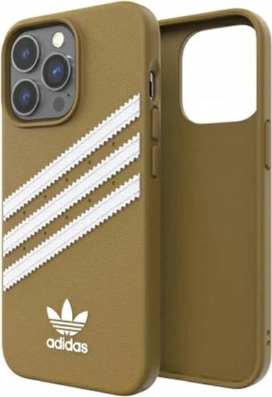 Mbështjellës Adidas OR Moulded PU për iPhone 13/13 Pro 6.1", bezhë-ari