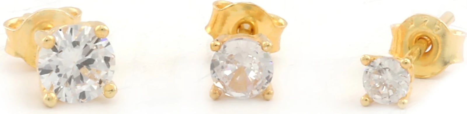 Set vathësh argjendi, ngjyrë ari, Jumeon, 11302G, 3mm/4mm/5mm