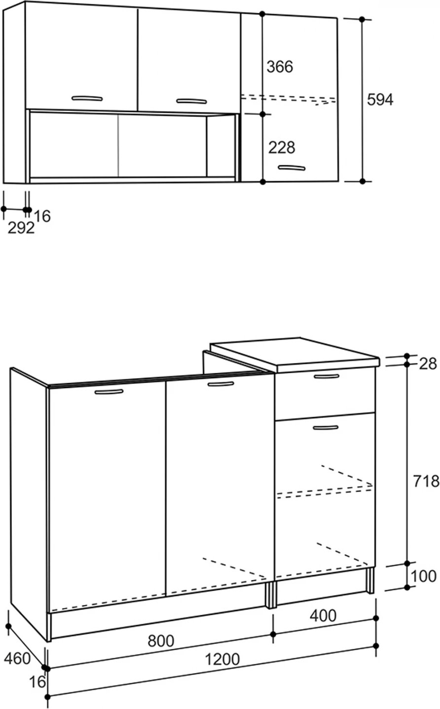 Njësi kuzhine melamine sonama-bardhë FH2440 46-29.2x120 cm