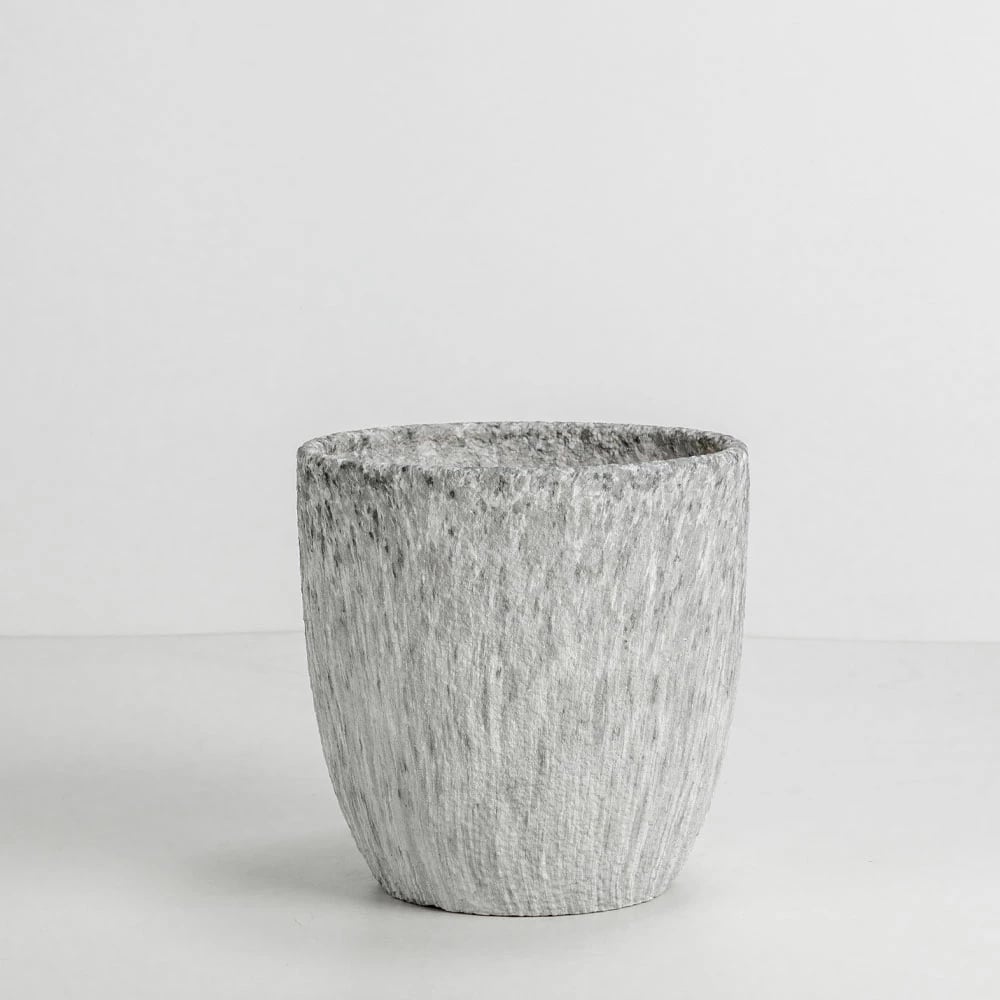 Set vazo VINSON, 3 copë, qeramikë, gri-bardhë, 30x30x31 cm