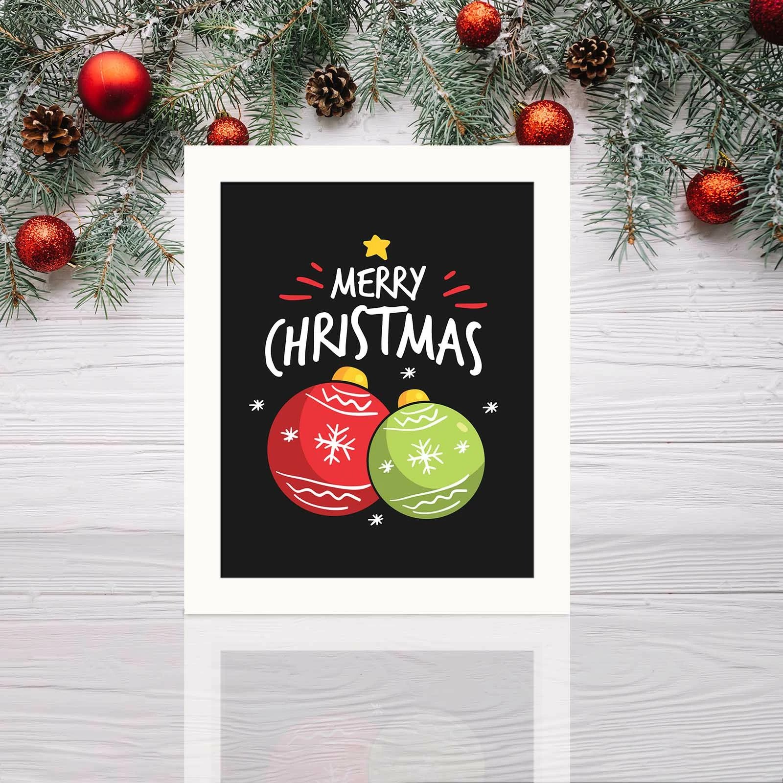 Pikturë dekorative me kornizë MDF, shumëngjyrëshe, Wallity, BCTNOEL-010