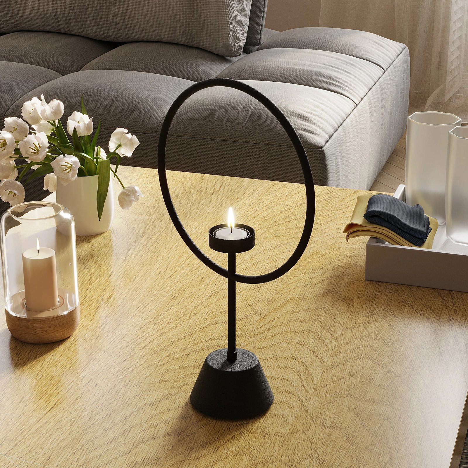 Aksesor dekorativ metalik Aberto Design, Caıros, ngjyrë e zezë