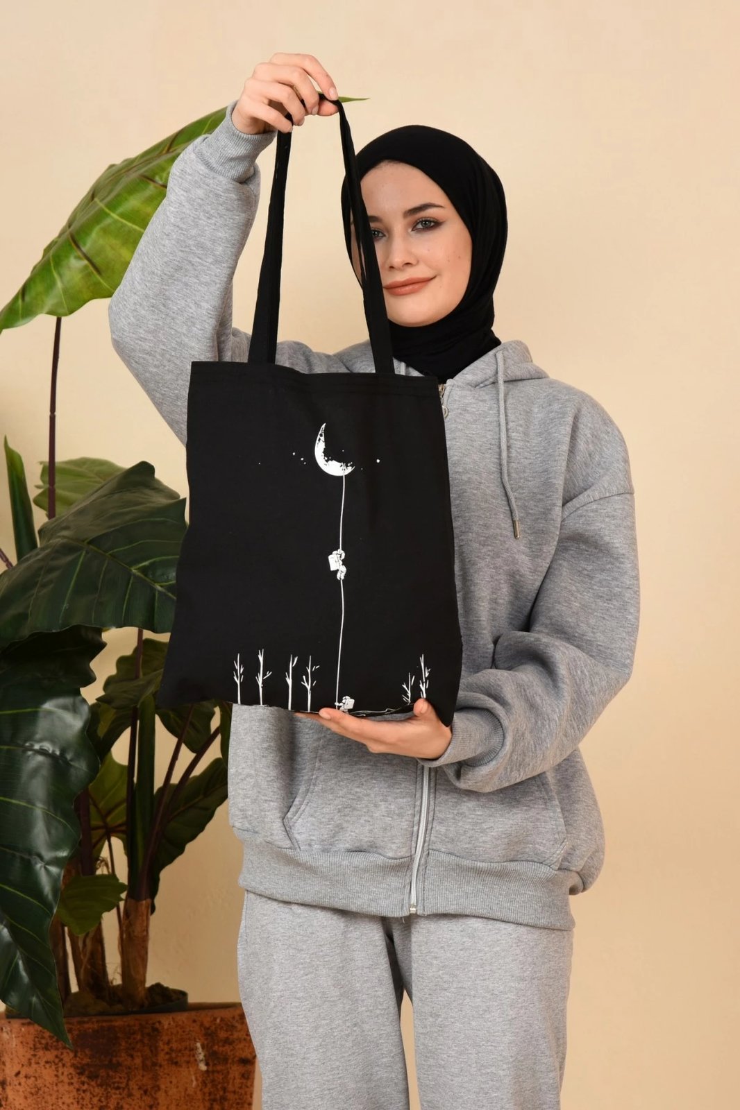 Çantë tote Pauldavis, ngjyrë e zezë, Zoozie Bags, 35x40cm