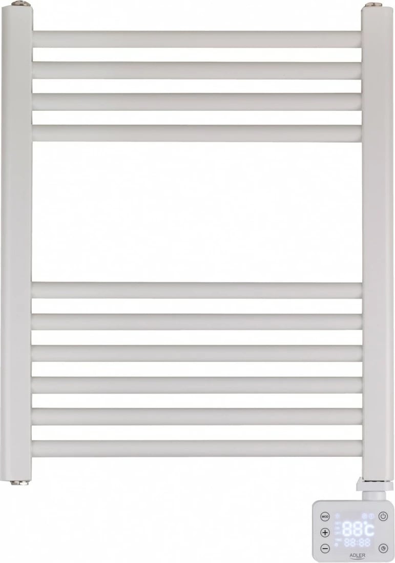 Ngrohës banjo elektrik, Adler AD 7823, 400 W, panel me prekje LED, timer 24h, IP24, i bardhë