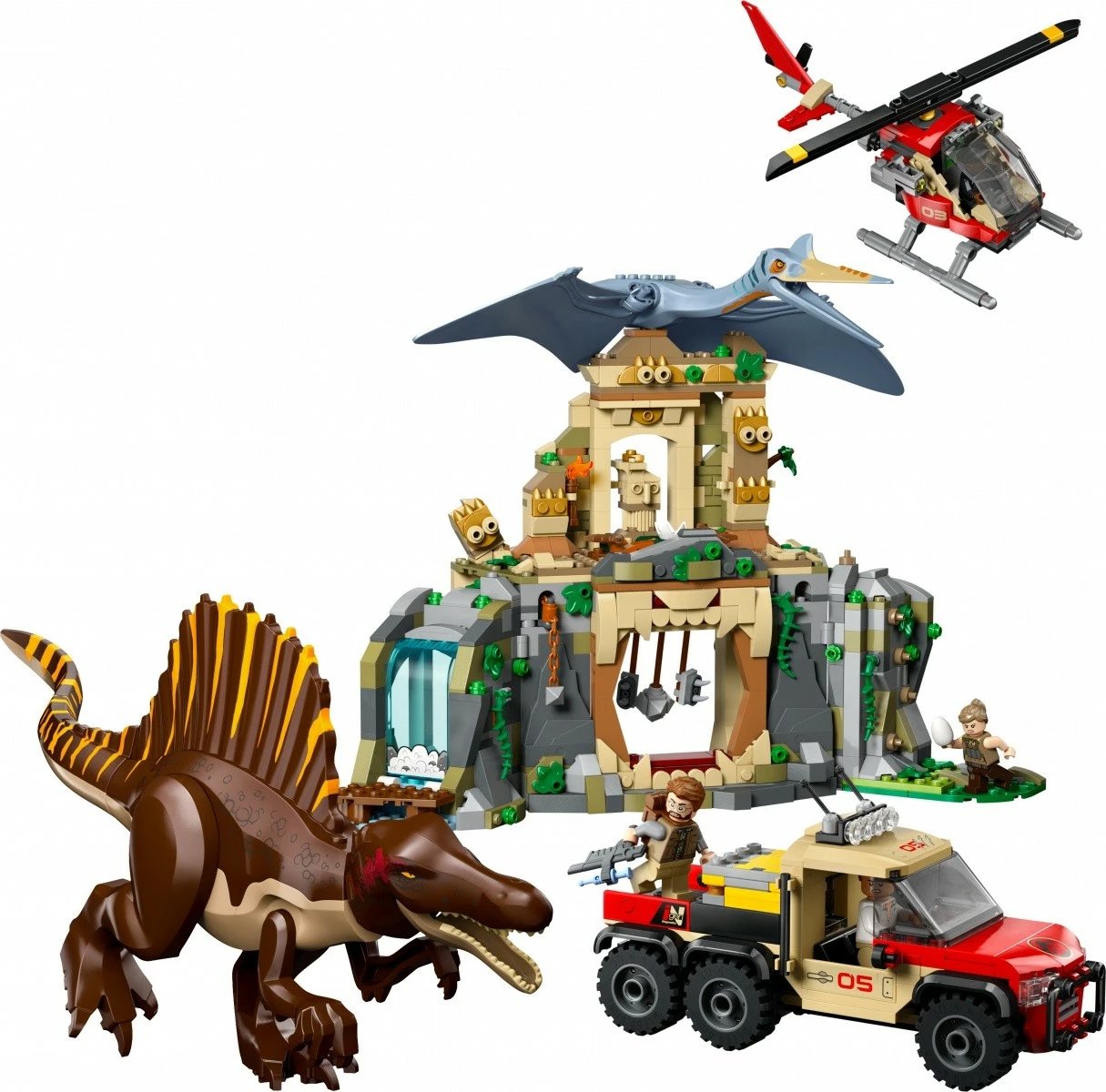 Set LEGO Jurassic World 76976 Air Mission me Spinosaurus dhe Quetzalcoatlus, 984 pjesë