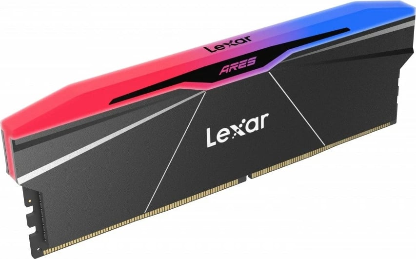 RAM Memorje Lexar ARES RGB Black DDR5, 32GB (2x16GB), 6000 MHz, CL28, me ndriçim RGB, Set