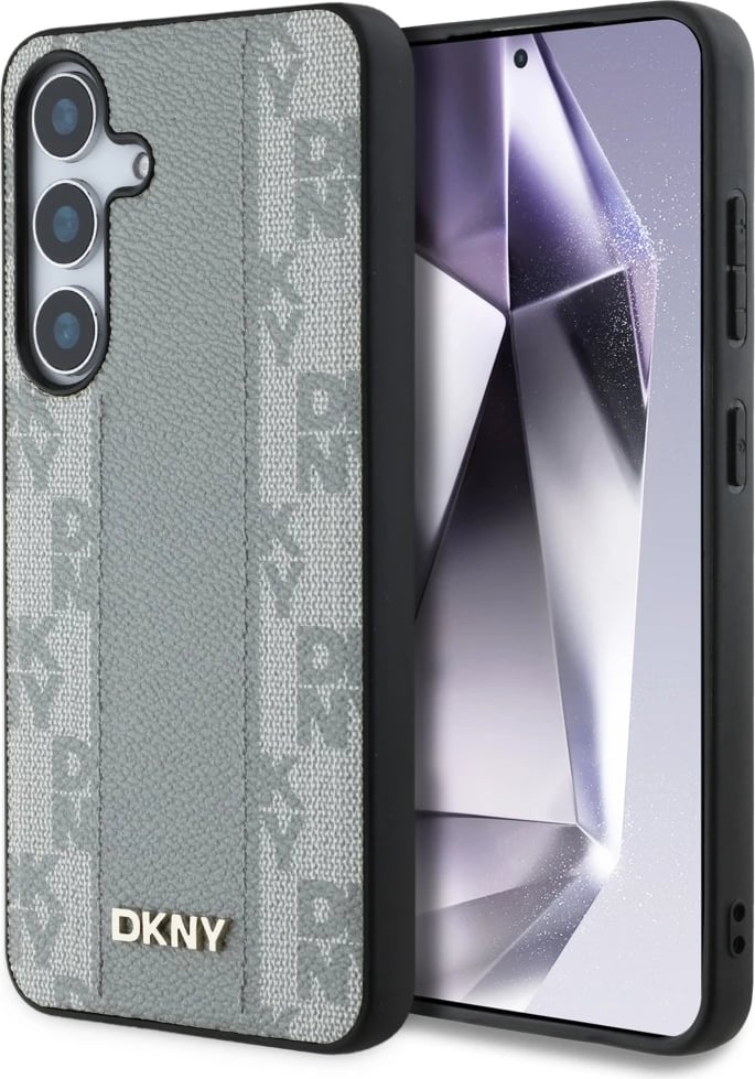 Mbështjellës DKNY për Samsung Galaxy S25, lëkurë, MagSafe, taupe