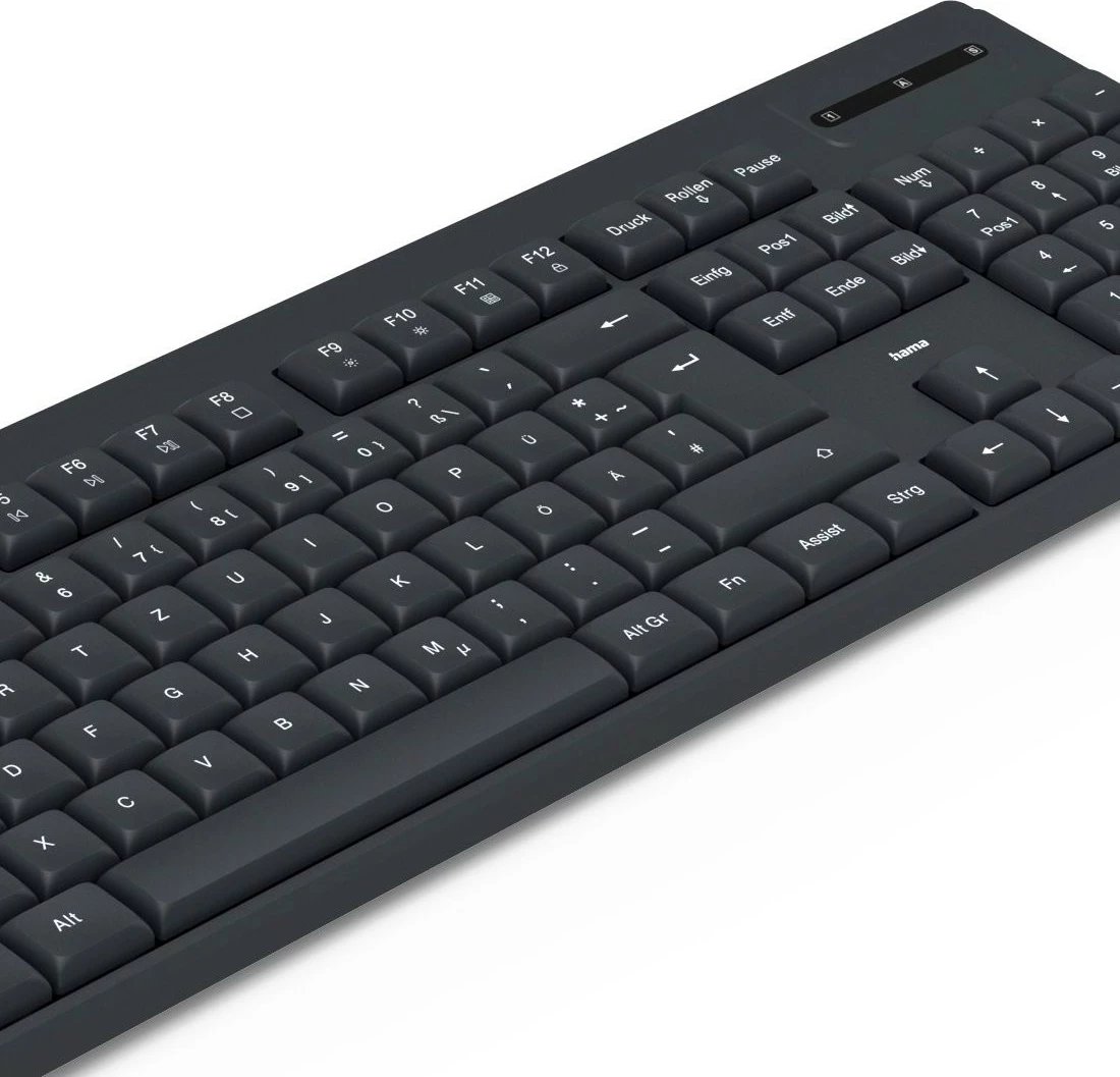 Set tastierë dhe maus Hama WKM-100 wireless, USB, e zezë