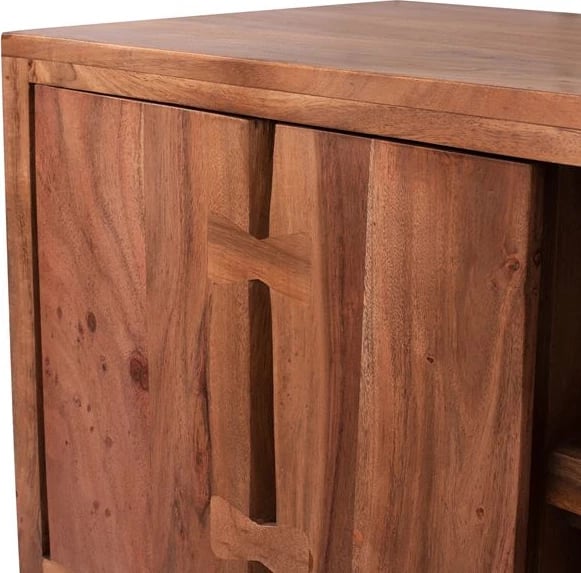 Mobilje TV FH8177 Fansi nga druri akacie masiv natyral 135x43x61.5