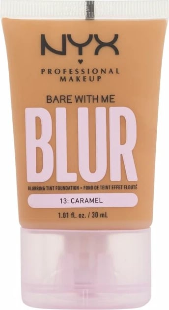 Fondatinë për femra NYX Professional Makeup Bare With Me Blur Tint Foundation 13 Caramel, 30ml