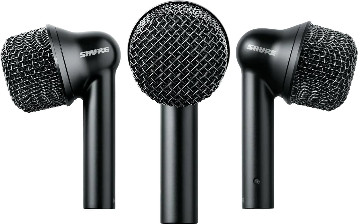 Mikrofon studio SHURE Nexadyne 6, set 3 copë, me kabllo, XLR/USB, i zi