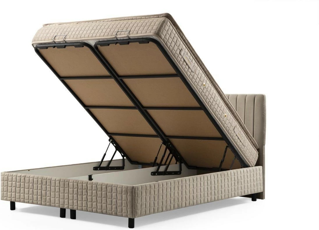 Set dyshek dopio, bazë dhe shtrat, Skye Decor, ngjyrë kafe, 150x200 v2