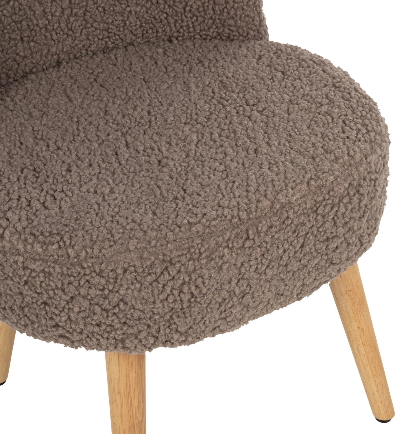 Karrige YASMINE FH8395.25 shpinë e ulët, pëlhurë boucle ngjyrë kafe e lehtë, 47x46x64.5H cm.