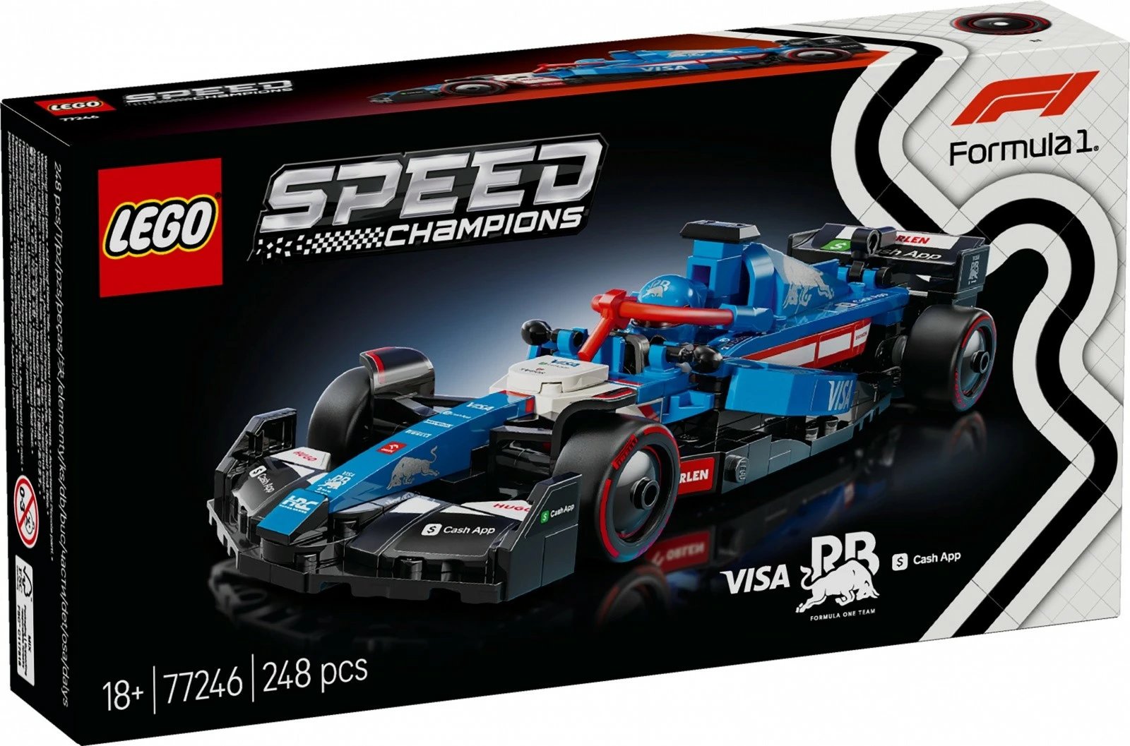 Set ndërtimi LEGO Speed Champions 77246 RB VCARB 01 F1 Race Car, 248 pjesë, Blu