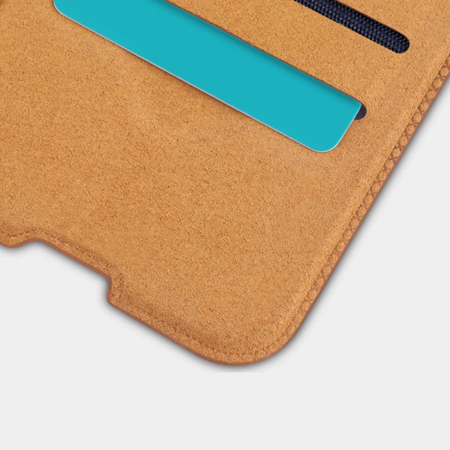 Mbështjellës Nillkin Qin Case për Xiaomi Redmi Note 11 Pro+, Redmi Note 11 Pro, Mi 11i HyperCharge, kafe
