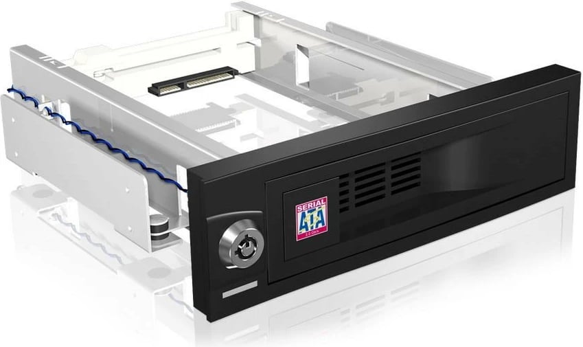 Kasë IcyBox IB-168SK-B për hard disk 3.5" SATA, e zezë