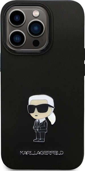 Mbështjellës Karl Lagerfeld KLHCP13XSMHKNPK për iPhone 13 Pro Max, silikon, i zi