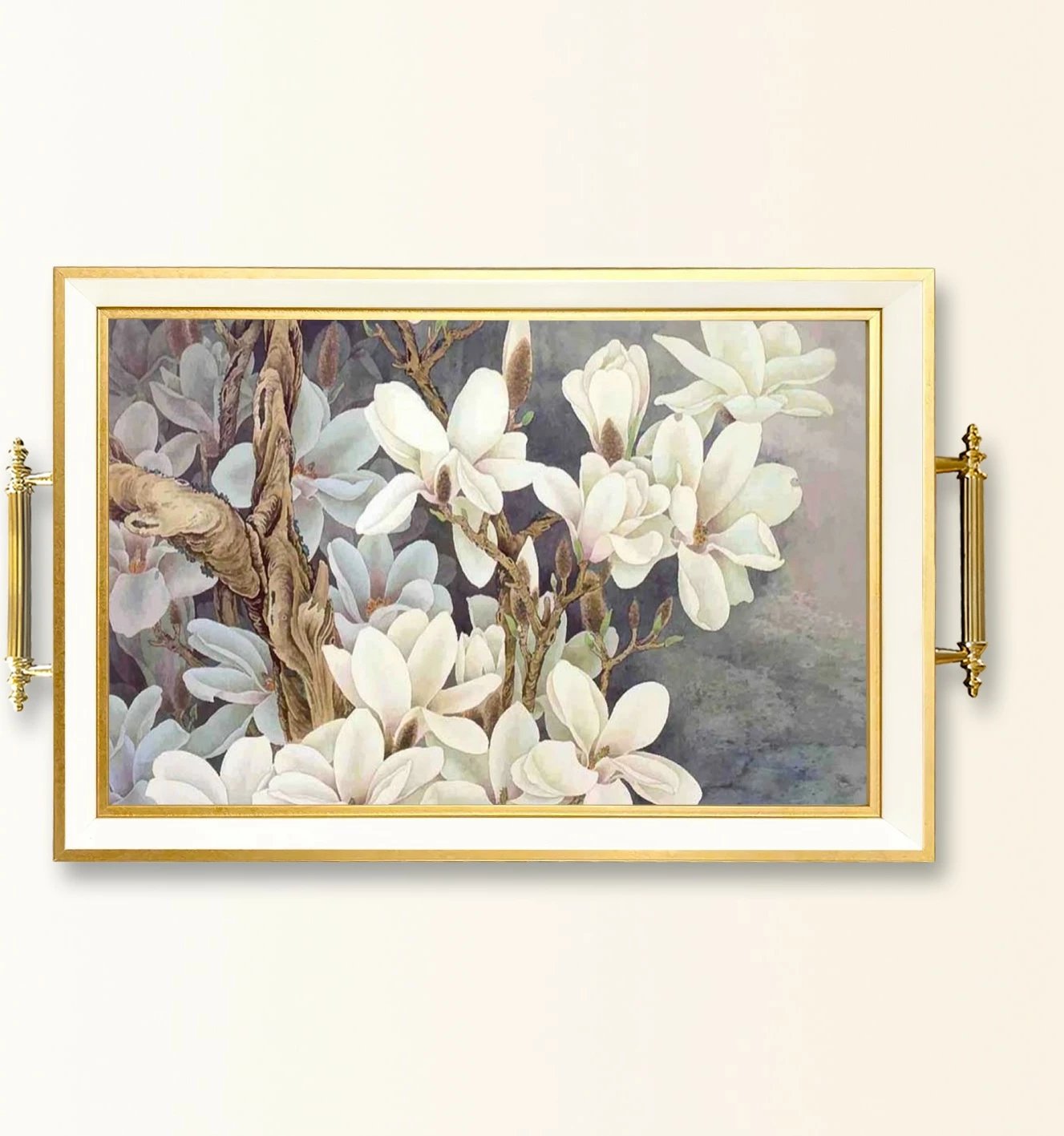 Tabaka xhami me dizajn lulesh, Aberto Design, TPB9937 Tabaka xhami me dizajn lulesh, Aberto Design, TPB9937