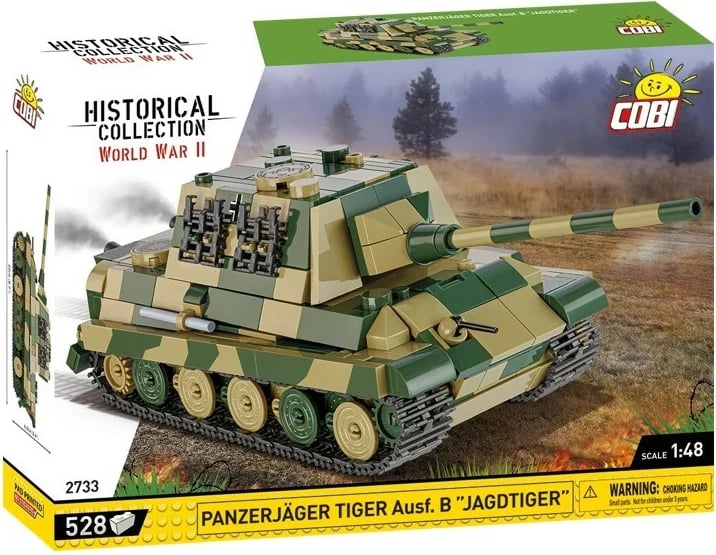 Set ndërtimi Cobi Klocki Panzerjäger Tiger Ausf. B Jagdtiger, 528 pjesë, kamuflazh