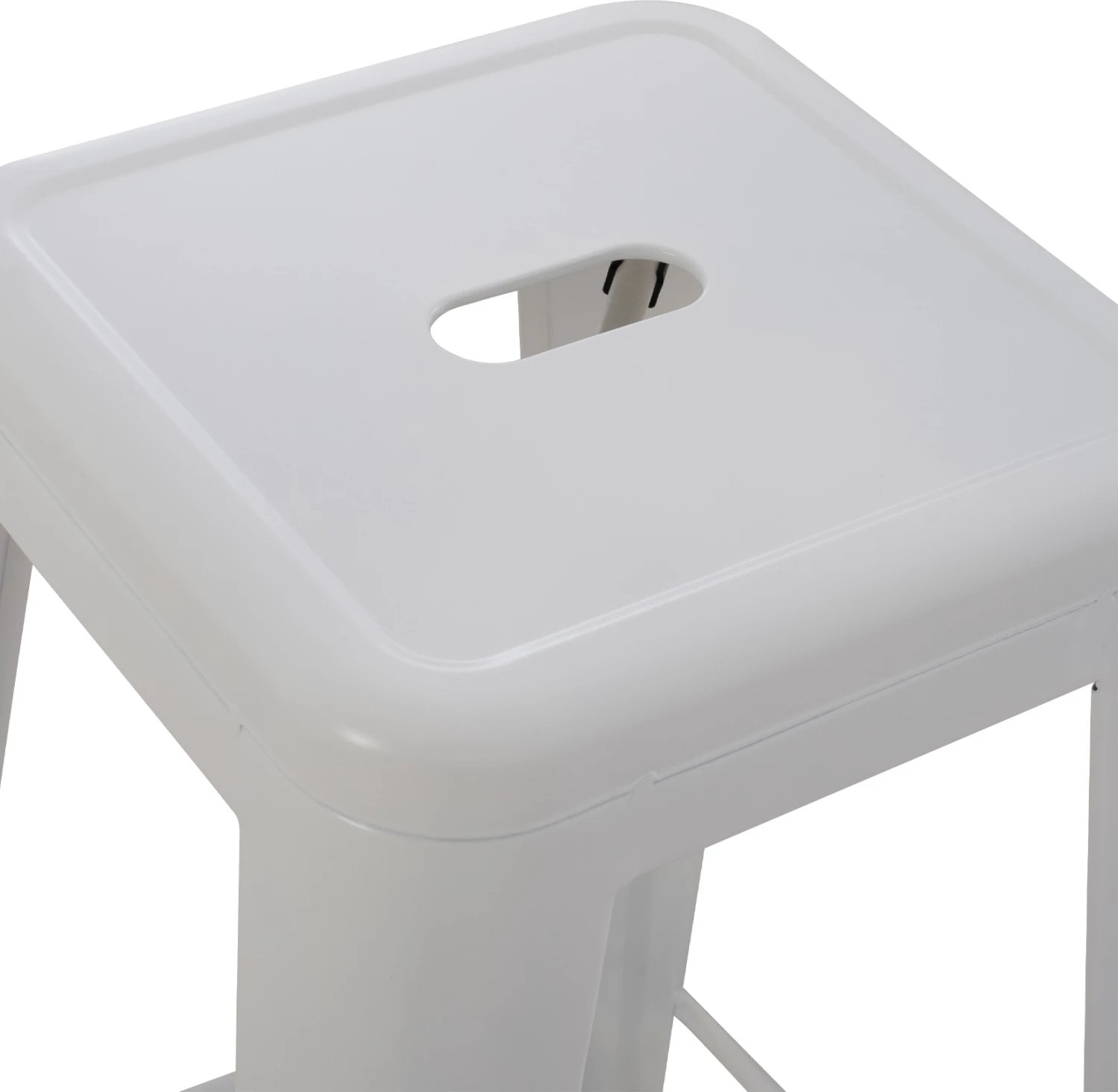 Karrige për bar MELITA-PRO FH8642.41 metalike, ngjyrë e bardhë mat, 43x43x78H cm