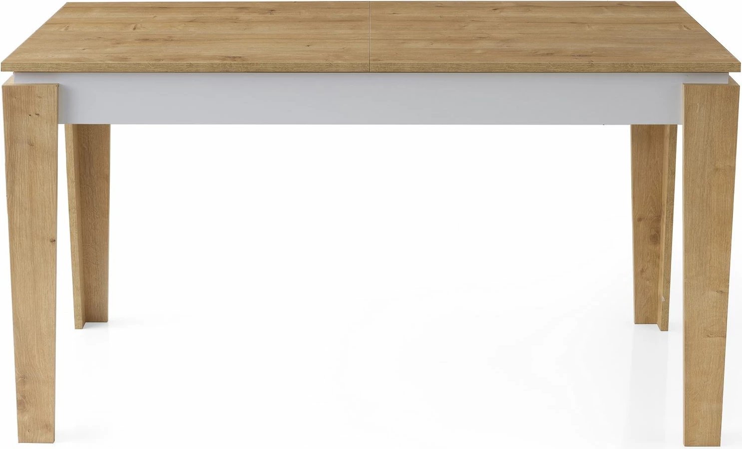 Tavolinë ngrënieje e zgjatshme, ngjyrë lis dhe e bardhë, Skye Decor, Cunda - 2982