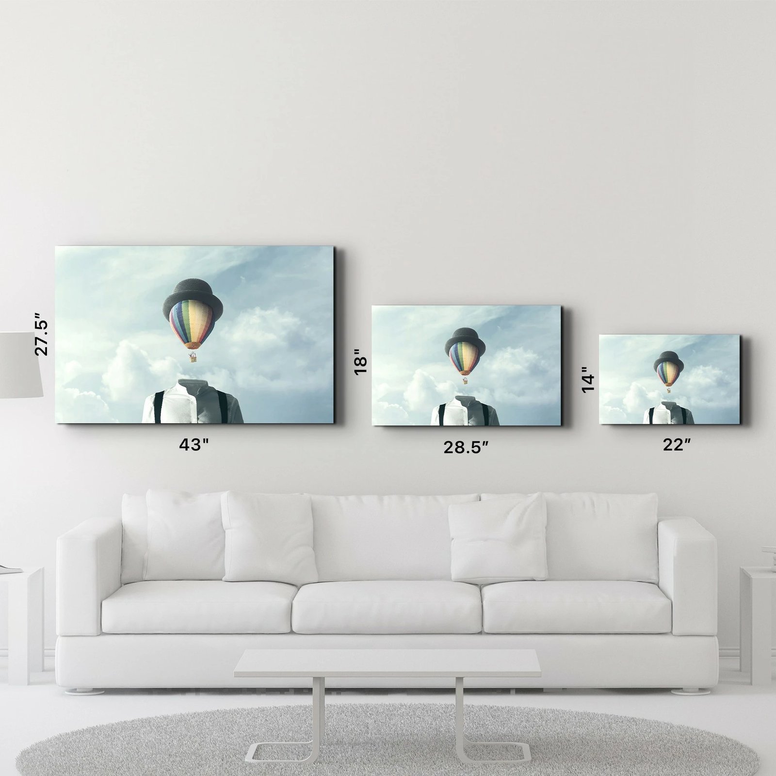 Pikturë dekorative prej xhami të temperuar, shumëngjyrëshe, Wallity CAM-5015, 46x72cm