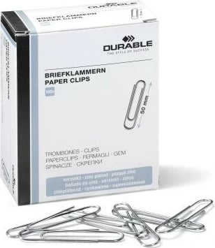 Kapëse metalike Durable 122425, 50 mm, 100 copë, zink